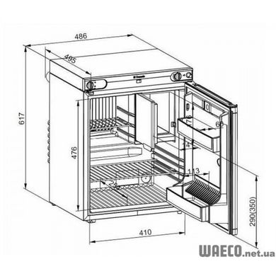 Абсорбционный автохолодильник Dometic Combicool RF62 (60л) (12/220 В+Газ)